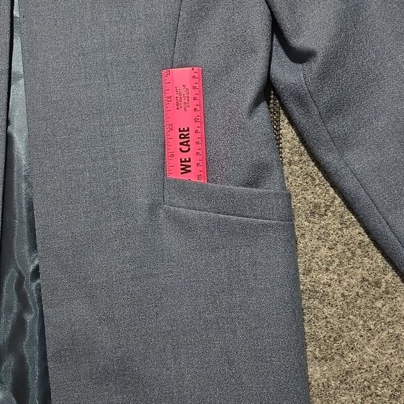 VTG Blue Virgin Wool Blazer Sz10 Pendleton Open Front Corp Chic Academic Capsule - Picture 5 of 16